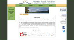 Desktop Screenshot of plumasruralservices.org